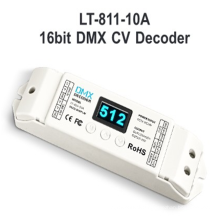 16bit/8bit input DC12V input 12A*1CH+0-10V*1CH+10V PWM*1CH ouput LT-811-12A 1CH CV DMX Decoder